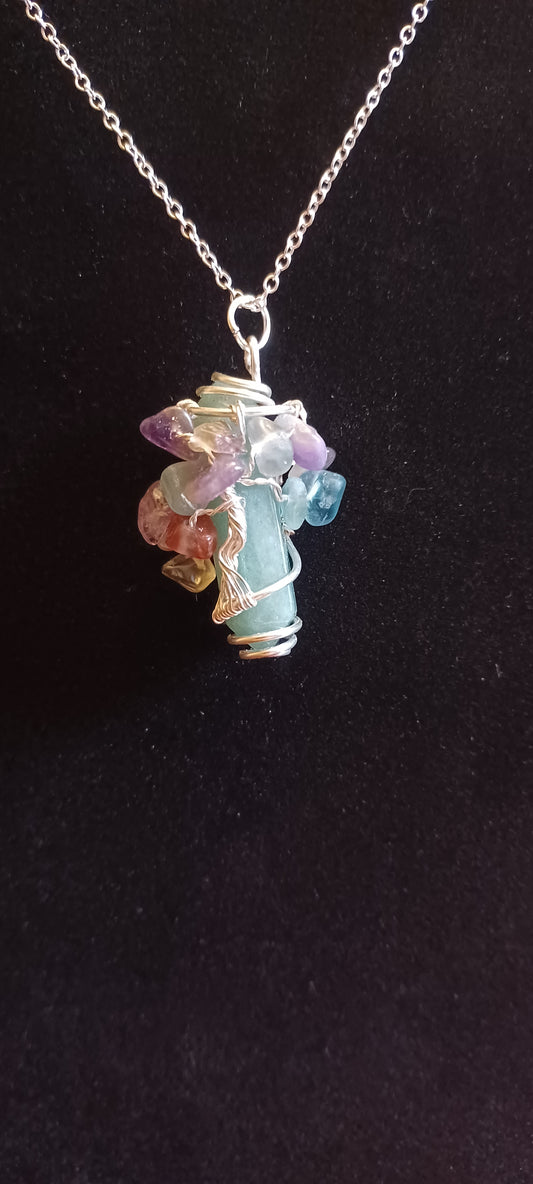 Tree of Life on Green Crystal