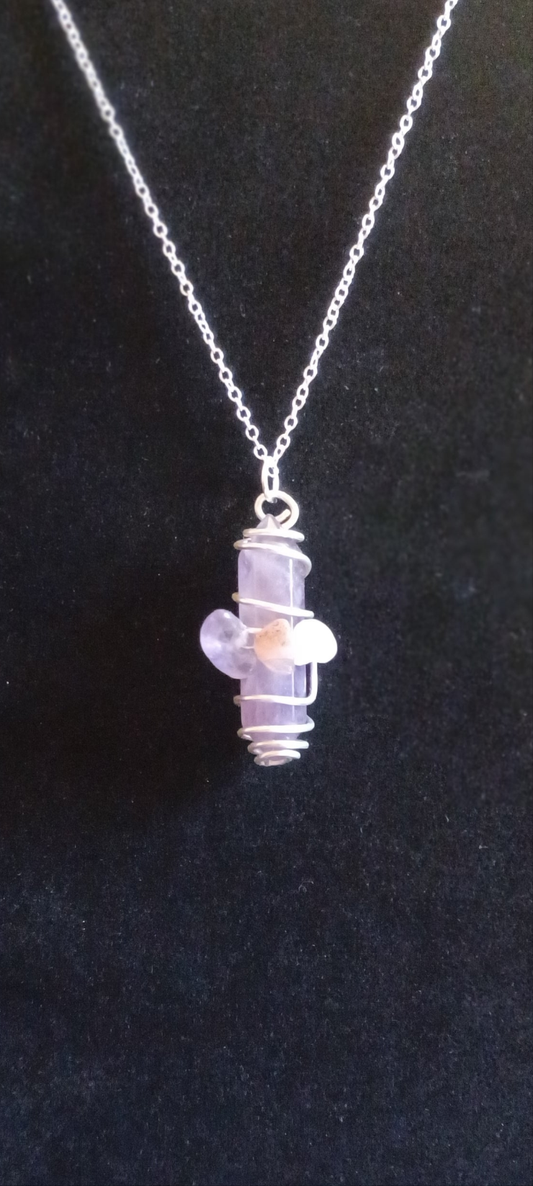 Purple Amethyst Crystal w/Assorted Gems