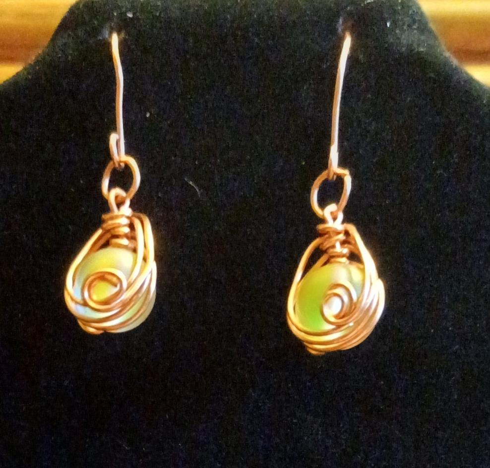 Yellow MoonStone Earrings