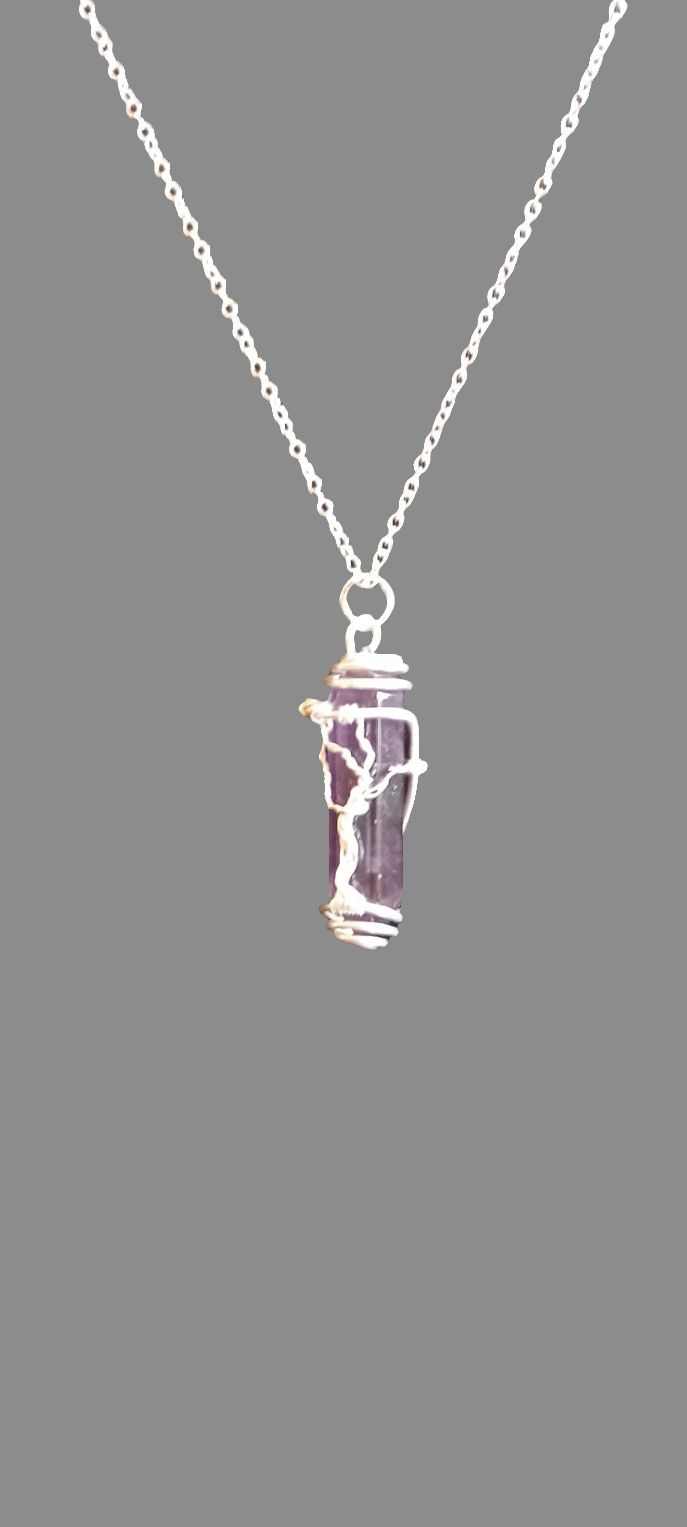 Tree of Life on Purple Amethyst Crystal